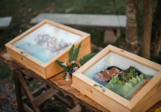 Yatak Odası İçin: 3 Boyutlu Gelin Buketi ve İsteme Çiçeği Gölge Kutusu (Shadow Box)