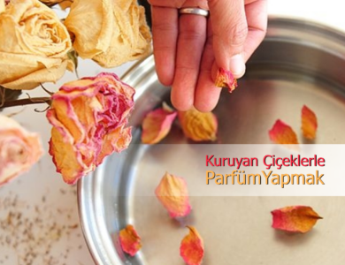 kuruyan çiçeklerle parfüm yapmak