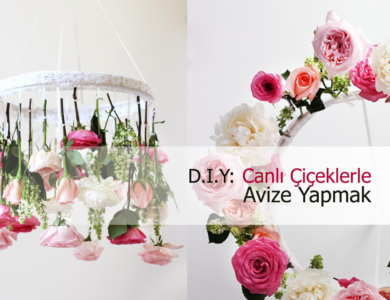 çiçeklerle avize