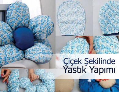 çiçek şeklinde Yastık Yapımı