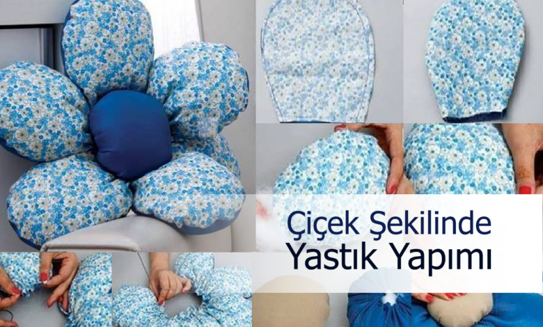 çiçek şeklinde Yastık Yapımı