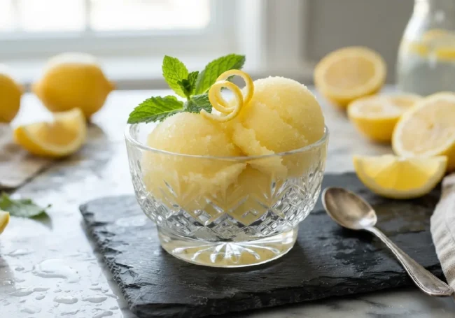 Ferahlatıcı Limonlu Sorbe (Sorbet)