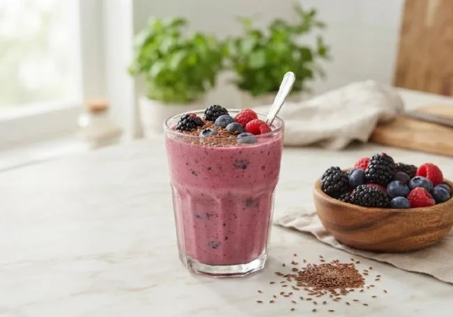 Şekersiz Orman Meyveli ve Kefirli Smoothie