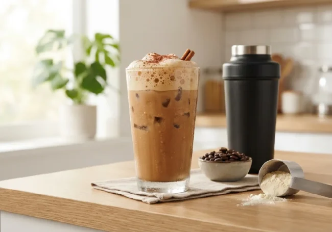 Proteinli Soğuk Kahve (Fit Frappe)