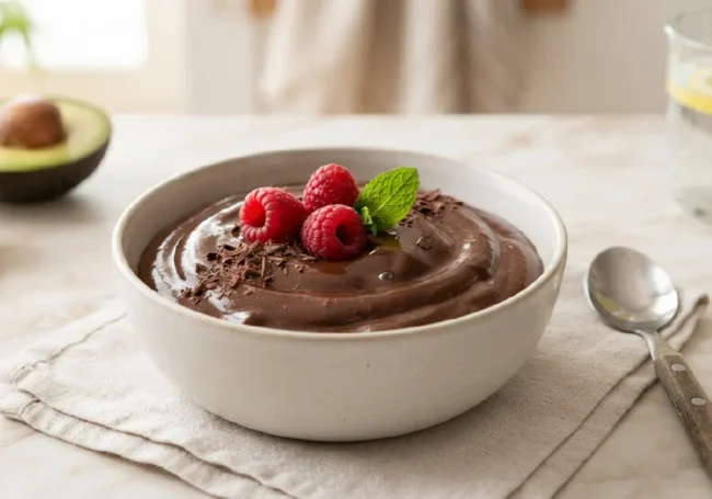 Avokadolu Fit Çikolatalı Puding (Pişmeyen / Vegan)