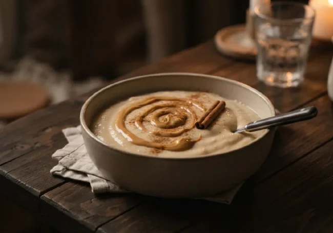 Fıstık Ezmeli ve Lor Peynirli Gece Pudingi (Casein Protein)