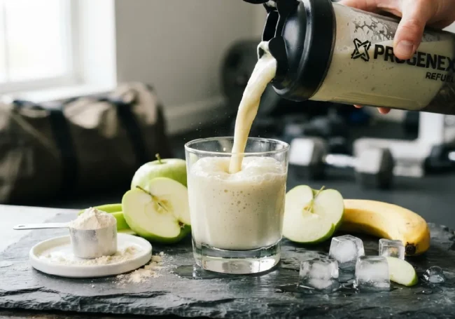Protein Tozlu Elmalı Toparlanma Smoothie'si (Post-Workout)