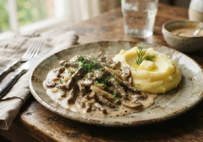 Beef Stroganoff (Biftek Stroganof)