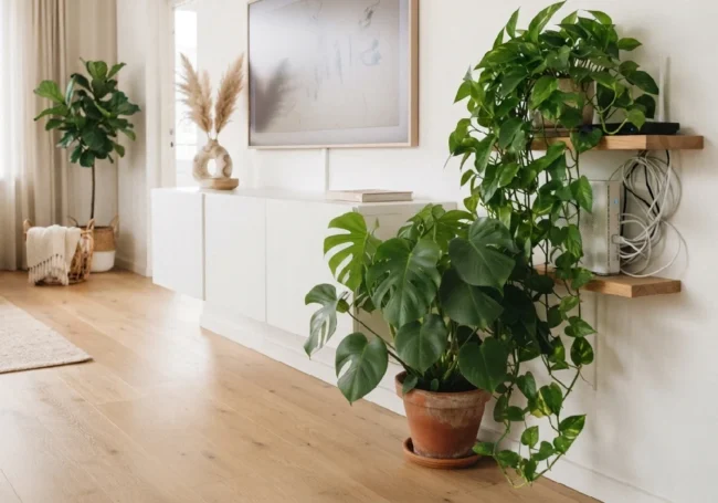 Geniş Yapraklı Salon Bitkileri ile Doğal Perdeleme