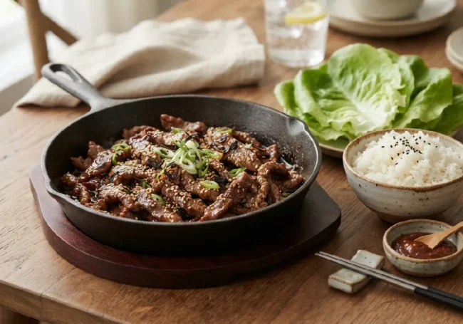 Bulgogi (Kore Usulü Tatlı Soya Soslu Et)