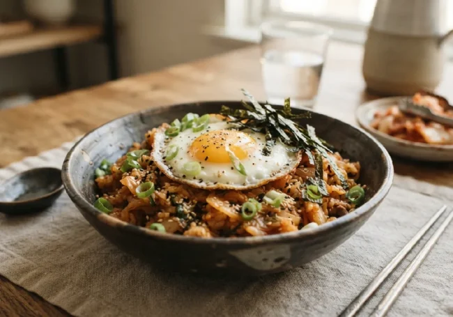 Kimchi Bokkeumbap (Kimçili Kızarmış Pilav)