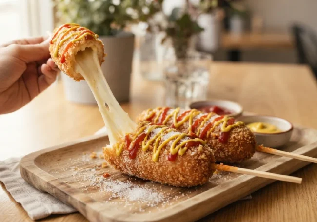 Kore Corn Dog (Peynirli Çıtır Sosisli)
