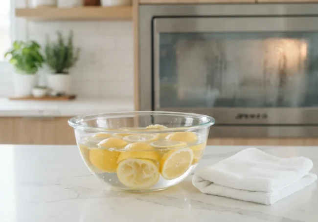 Mikrodalga Fırın ve Fırın Temizliği (Sirke + Limon + Su)