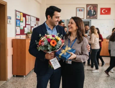 öğretmen eşe öğretmenler günü hediyesi