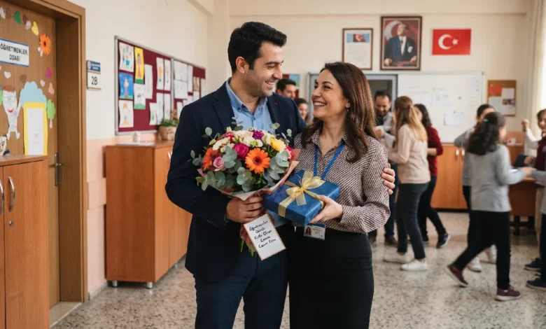 öğretmen eşe öğretmenler günü hediyesi